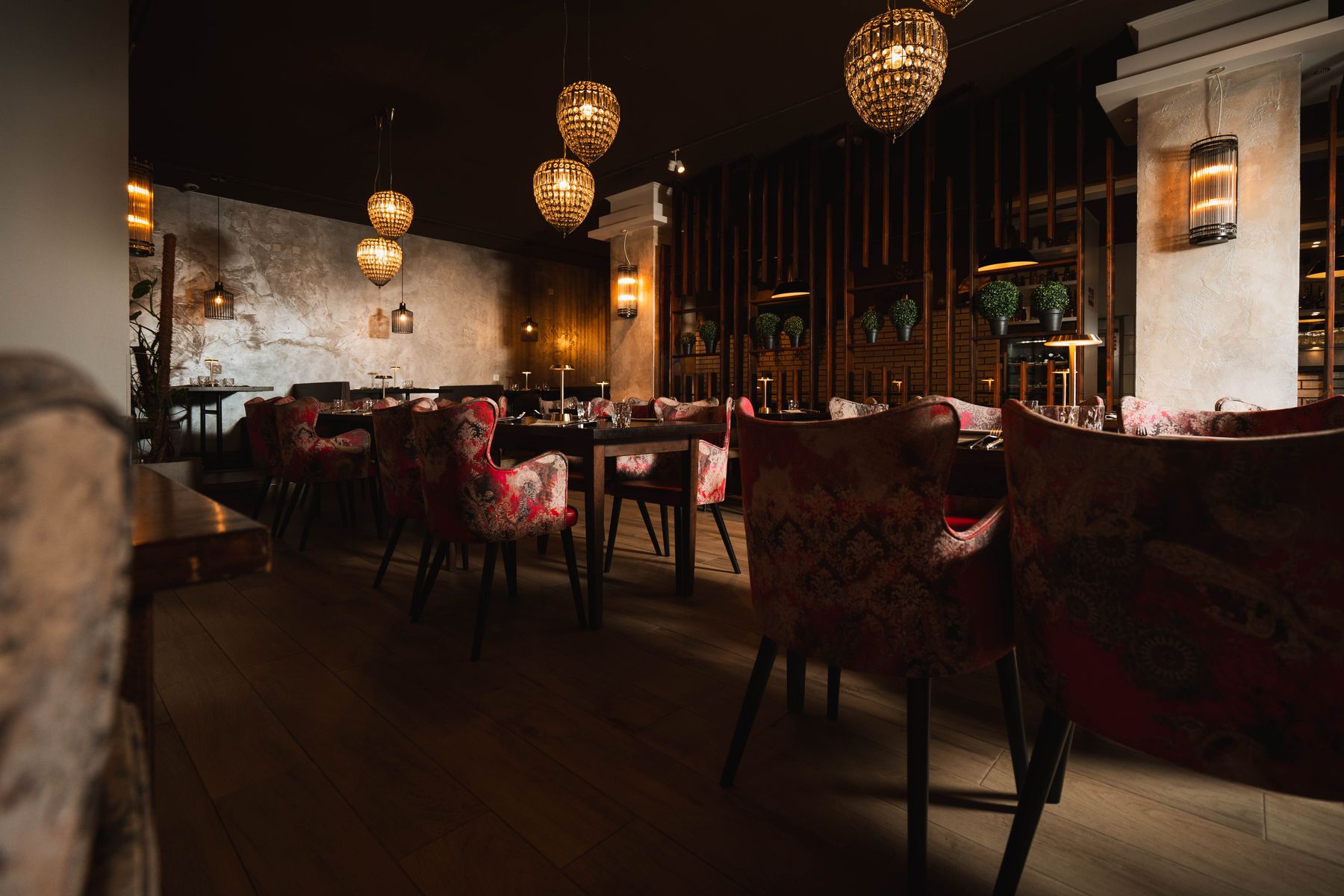 Gastronomie-Shooting, stimmungsvolles Restaurant-Interieur